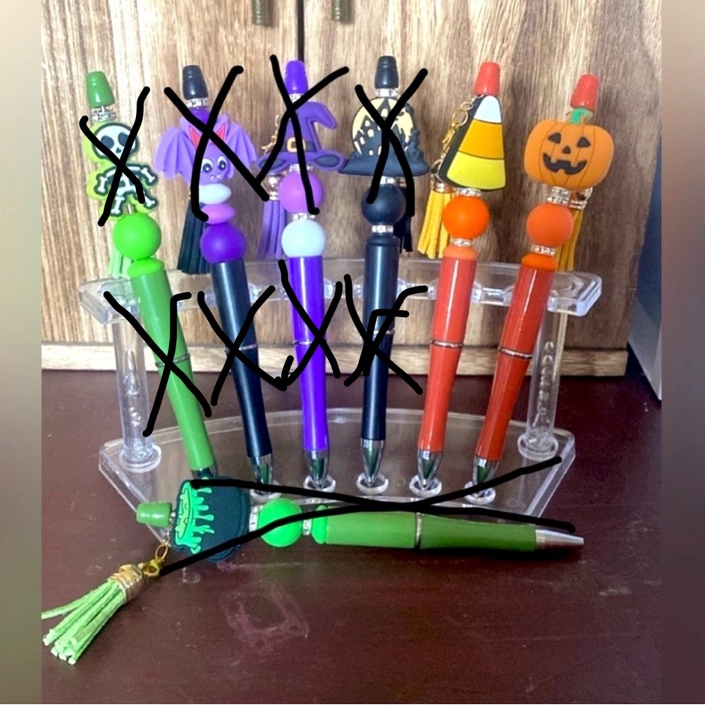 Hand Crafted Halloween Beaded Pens